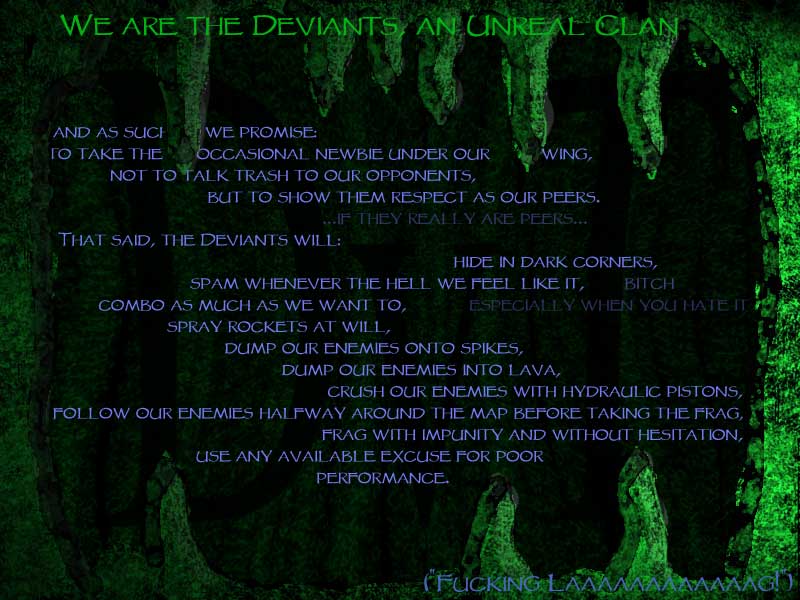 Click to return to the Deviants website
